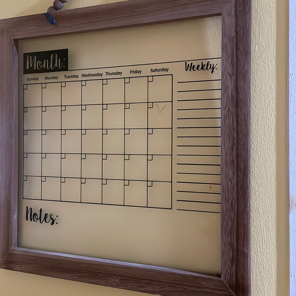 Glass calendar